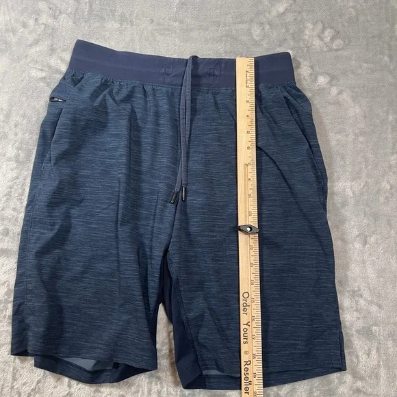 Lululemon ABC Shorts Mens Size Large Navy Blue Textured Athletic - Picture 5 of 6